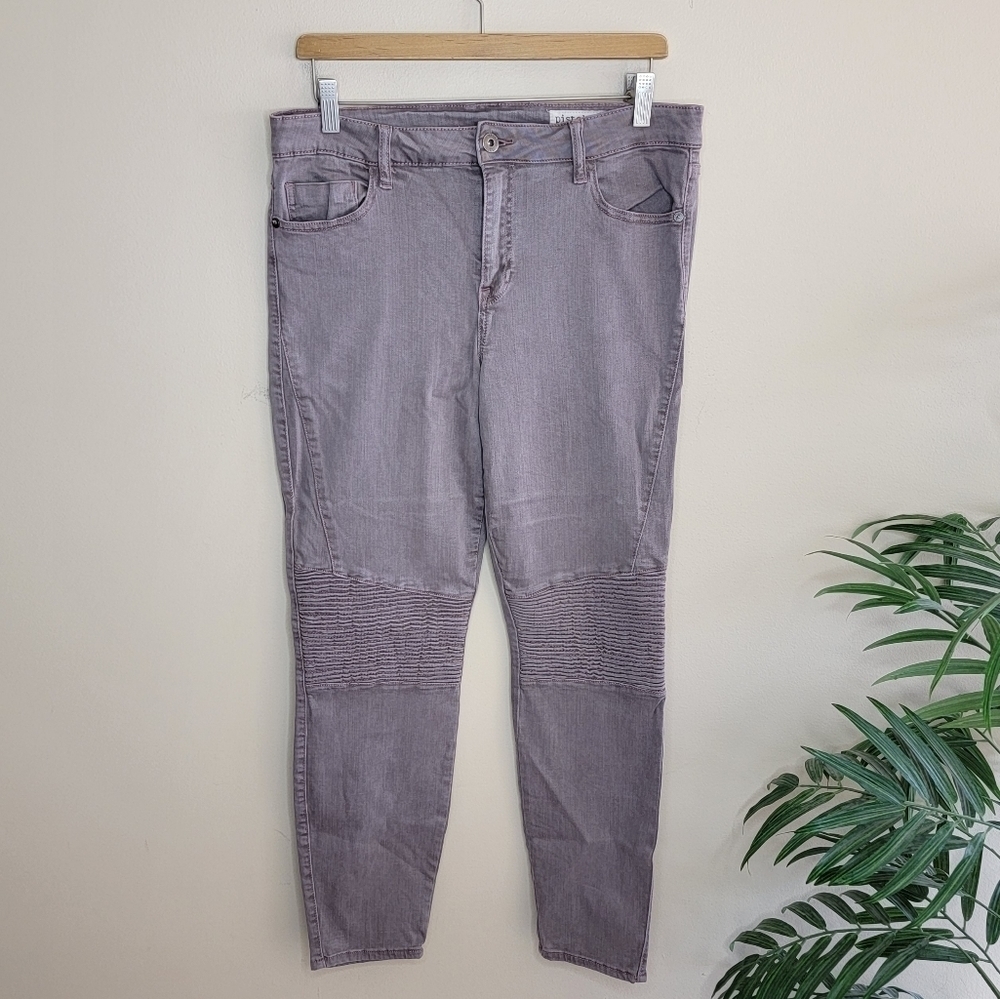 Pistola Gray Moto Midrise Skinny Jeans Size 32